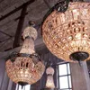 Lampadario moderno in cristallo a LED di grande stile impero reale retrò vintage affascinante, luci lustri E14 per il soggiorno della chiesa dell'hotel