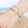 1PC Fashion Shell Bread Bracelets Boho Vintage Cowrie Gold Couleur Sequille à la main Bracelet A réglable Bijoux de plage pour femmes9039229