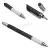 Multi 6 in 1 Tool Pen Ballpoint Pen Schroevendraaier Heerser Spirit Niveau Mobiele Telefoon Touch Screen Repair Stylus Pen