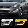 Hyundai Elantra Avante için 2pcs 2014 2015 LED DRL Gündüz Çalışan Işık Günışığı Sürüş Işık Lamba Çerçevesi Sis Light264G