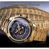 Forsining 3D Transparent Design Gold Edelstahl Herren Automatische Skeleton Uhr Top Marke Luxus Männlichen Uhr Montre Homme189t