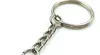 Polished 25mm Keyring Keychain Split Ring with Short Chain Key Rings Women Men DIY Key Chains Accessories