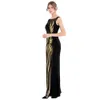 Angel-Fashions Sheer Pole Sequined Black Black Split Black Dress Dress da sera Prom Dresses Ball Gown 403