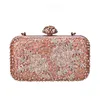 Pink Sugao Crystal Luxury Evening Bag 가방 어깨 가방 블링 파티 지갑 상단 다이아몬드 부티크 골드 실버 여성 결혼 날 클러치 백 2768