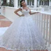 Abiti da sposa arabi di lusso Said Mahamaid maniche corte aperte sul retro paillettes abito da ballo in pizzo abito da sposa abiti da noiva