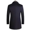 Cappotti in misto lana da uomo Cappotti uomo autunno inverno addensato di alta qualità Mens Casual Luxury Long Trench Coat Abbigliamento di marca1