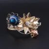 Novos conjuntos de jóias nupciais cor de ouro colar de strass pulseira brincos de anel de bracelete para mulheres acessórios de casamento