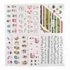 50 ark Mixed Styles Watermark Bow Cartoon Stickers Nail Art Water Transfer Tips Dekaler Skönhet Tillfälliga Tatueringar Verktyg