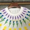 High Quality tshirts mens color geometry printing t shirts Fashion rainbow print T shirt Womens Cool Designer t-Shirts unsex tee218i
