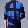 Wholesale-New Line Pull Mens Sweaters Casual Thick Male Pullover Sweater Slim Fit Men Clothes Jersey Sweter Man