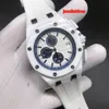 Orologio da uomo minimalista bianco orologio impermeabile in gomma naturale di alta qualità orologio sportivo da uomo al quarzo con cassa in ceramica bianca152M