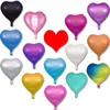 1000pcs 18 tum helium aluminiumfolie ballonger 18 "Hjärtformad ballong för bröllopsfest dekor juldag leveranser 15 färger