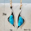 Creative Animal Turquoise Dangle Earring Dames Vintage Turquoise Earring Mode-sieraden voor Gift Party Groothandel Prijs