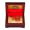 Carte da poker Carte da gioco in dollari in lamina d'oro e argento Carte da gioco in euro con sterlina placcata oro di lusso impermeabile con scatola rossa per collezione regalo 8805322