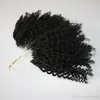 4T24 1BTgray12 14 pouces Micro anneau Extensions de cheveux 400 fente cheveux crépus 12 14 pouces 05g brin 4T27 crépus bouclés micro anneau boucle h7845385