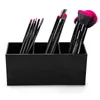 Three Slots Acrylic Makeup Organizer High Quality Black Plastic Desktop Lipsticks Stand Case Fashion Makeup Tools Storage Box