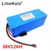 Liitokala 18650 36V 12Ah 리튬 배터리 팩 자전거 배터리 2A 충전기가 장착 된 20A BMS