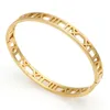 Nieuwe mode Gold Bangle Woman Titanium Steel Shackle Roman Love Bracelet Jewelly Cuff Bangles armbanden voor vrouwen 4 mm 7mm