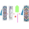 5D DIY Special Shaped Diamond Painting Leather Bookmark Embroidery Craft Tassel Book Marks for Books Gifts