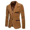 Herren Blazer Herbst Winter Casual Cord Slim Langarm hochwertige Anzugjacke Tops Herren Mantel Bluse