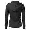 1pc femminile con cerniera felpa con cappuccio giacca tinta unita donna inverno felpe S-XL nero/rosso/rosa/albicocca/blu