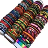 Pulseiras de charme de couro trançadas feitas à mão para mulheres e homens Vintage pulseira envoltória Moda Jóias para festas a granel