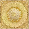 Papel de parede feita sob encomenda Decoração de casa grande estilo europeu padrão clássico luxo 3D sala de estar teto ouro diamante flor murais papel de parede