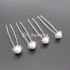 20pcs No brand White Pearls U-shaped Hairpins Bridal Wedding Party Hair Pins Hairpins Accessory Free shipping