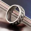 Stainless Steel Rings Spinner Chain Ring Gold & Black & Silver Stainless Steel Chain Wholesale Mens Jewelry Men's Rings