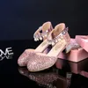 Princess Kids Leather Shoes For Girls Flower Casual Glitter Children High Heel Girls Shoes Pink Silver sandals kids