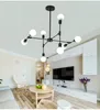 Creatieve moderne led kroonluchter verlichting veranderbare modus kroonluchters plafondlamp goud zwart voor binnenverlichting 6/8/10 hoofden