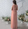 2020 Abito premaman da donna Abito lungo in chiffon di pizzo senza maniche Abiti premaman9399329