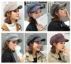 Nuove donne berretto ottagonale cappelli pettinati scozzesi berretti newsboy grondaia corta cupola stile libero per il tempo libero cappelli autunno e inverno per la signora spedizione gratuita