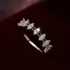 2018 Decalite CZ dentelle fleur bague couleur or femmes mode Style Knuckle anneau Midi bagues Bijoux Bagues Femme Bijoux