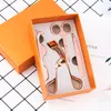 Rostfritt stål Ögonbryn Pincett Kit Makeup Scissor Eyelash Curler False Eyelashes Tool Set