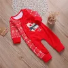 Boże Narodzenie Baby Ubrania 2019 Cute Noworodka Niemowlę Chłopcy Dziewczyny Romper Kombinezon Kids Christmas Costume Stroje Maluch Dzieci Boutique Odzież