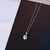 Trend-Upscale High-End-Diamant-Halskette S925 Silber sexy Frauen-Schlüsselbein-Kettenmode Wild Anhänger Halskette Schmuck Valentinstag Geschenk