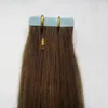 Tape In Human Hair Extensions 40pcs Double Sided Tape Hair 100g Skin Weft Seamless Hair Extension