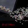 10bag set 1440pcs sac dos plat AB couleur cristal ongles strass 3D bijoux verre diamant gemmes ongles art décoration bricolage artisanat Rh300n