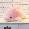 Wholesale- 45cm Luminous Flashing Colorful Dolphin Pillow With LED Light Soft Toy Cushion Plush Stuffed Doll For Party Birthday Gift