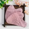 Hot fashion Natural Rose Quartz Stone New Body Care Scraping Board SPA Therapy Gua Sha Massager Antistress Board Massage Tool free shiping