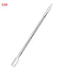 NAT011 stainless Double Cuticle Remover Diy Nail Art Manicure Stainless Steel Spoon Shape Pusher dead skin Remover Manicure Tool