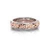 Contrast Color Rose Gold Flower Rings Band for Women Christmas Gift wedding ring will and sandy