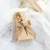 弓の結婚式の箱と弓の結婚式の箱が付いている贈り物の長方形キャンディーカートンの結婚式包装箱diyの装飾