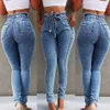 Damskie dżinsy Plus Size Casual High Waist Lato Jesienne Pant Slim Skinny Stretch Spodnie Dżinsowe Spodnie Ljja2865