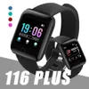 Fitness Tracker ID116 PLUS Slimme armband met hartslag 1,44 inch polsbandje Bloeddruk Smart Watch PK ID115 PLUS F0 Smartwatch Polsband in doos
