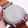 Brand New Quartz Chronograph Stopwatch Men U chronograph U42 Chimera Silver Aged Brown Cow Black Leather Boat Watch2833