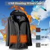 Waterproof Electric Heating Heaed Warm USB Hooded Travel Men Coats Jackets Washable Winter Hiking Jackets for Girl Lady Woman