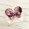 New Europe Baby Girls Big Bow Hat Kids Cartoon Sequins Bowknot Hat Children Cotton Turban Hats 10 Colors 14962