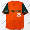 스티치 0 Javier Rodriguez Miami Hurricanes NCAA College Baseball Jersey Mens Womens Youth Double Stitched Name 및 Number Customi242h